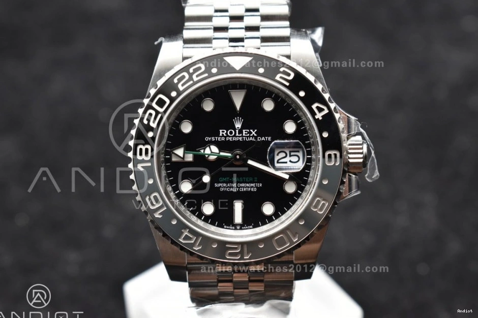 Clean 904L 1:1 126710 Strap Ceramic Black Steel Jubilee Best Gray GRNR Edition II GMT-Master DD3285 on 0411